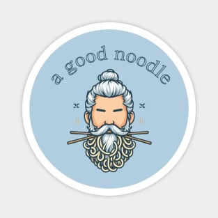 A good noodle, white hairstyle Magnet